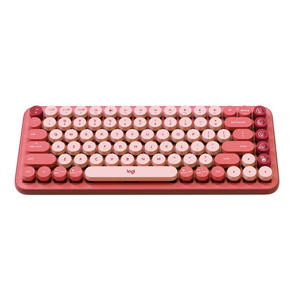 Logitech POP KEYS Round Button Bluetooth Mechanical Keyboard (Pink) - Wireless Keyboard by Logitech | Online Shopping South Africa | PMC Jewellery | Buy Now Pay Later Mobicred