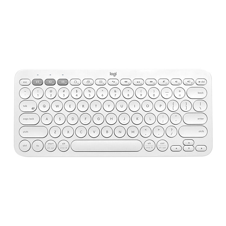 Logitech K380 Portable Multi-Device Wireless Bluetooth Keyboard (White) - Wireless Keyboard by Logitech | Online Shopping South Africa | PMC Jewellery | Buy Now Pay Later Mobicred