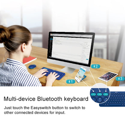 Logitech K380 Portable Multi-Device Wireless Bluetooth Keyboard (White) - Wireless Keyboard by Logitech | Online Shopping South Africa | PMC Jewellery | Buy Now Pay Later Mobicred