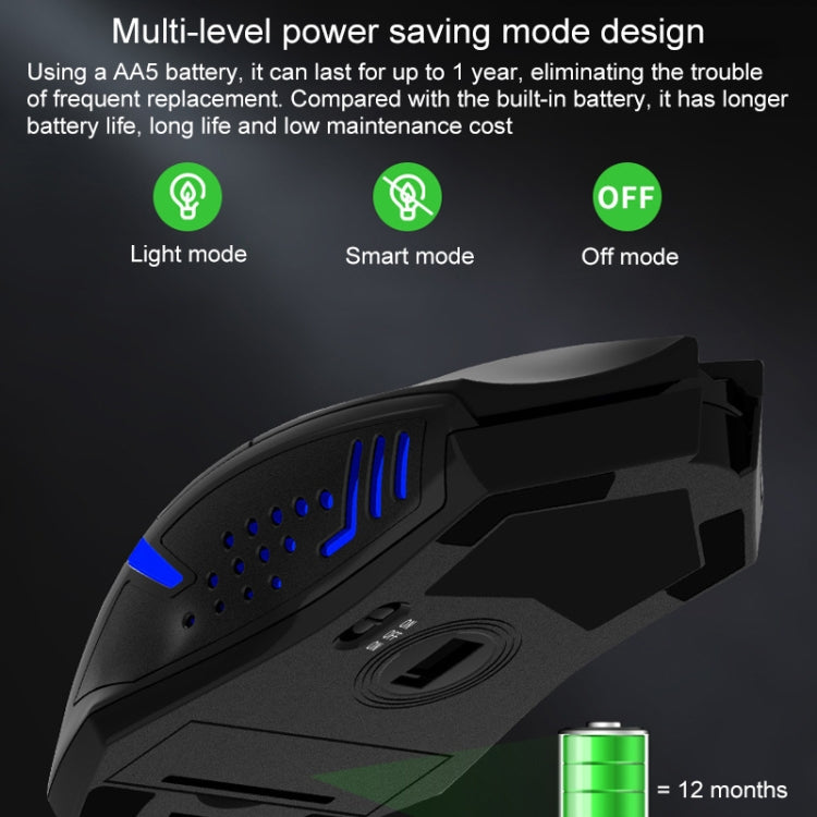 ET X-08 7-keys 2400DPI 2.4G Wireless Mute Gaming Mouse with USB Receiver & Colorful Backlight (Red) - Wireless Mice by PMC TechLife | Online Shopping South Africa | PMC TechLife