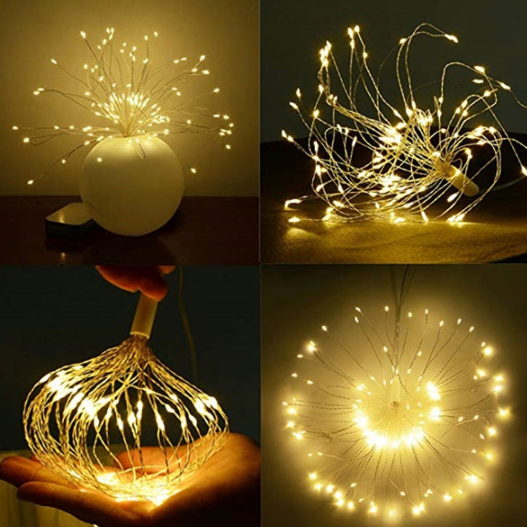 30cm Explosion Ball Fireworks Dimmable Copper Wire LED String Light, 150 LEDs Batteries Box LED Decorative Light with Remote Control(White Light) - free shipping - PMC TechLife - Order now!