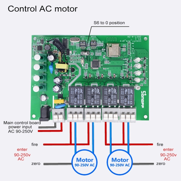 Sonoff  4CH Pro 433MHz Remote Control + WiFi Smart Timer Switch,  Interlock / Self-locking, 3 Working Modes, Compatible with Alexa and Google Home, Support iOS and Android - Home Automation Modules by Sonoff | Online Shopping South Africa | PMC Jewellery