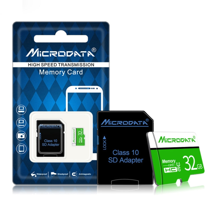 MICRODATA 32GB U1 Green and White TF(Micro SD) Memory Card - Micro SD Card by MiCRODATA | Online Shopping South Africa | PMC Jewellery