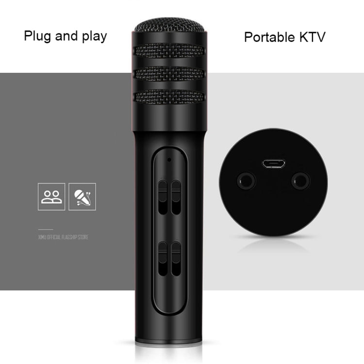 BGN-C7 Condenser Microphone Dual Mobile Phone Karaoke Live Singing Microphone Built-in Sound Card(Black) - Microphone by PMC TechLife | Online Shopping South Africa | PMC TechLife