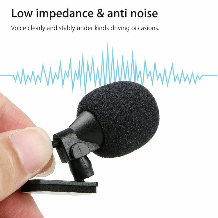 ZJ015MR Stereo 3.5mm Straight Plug Car Navigation DVD External Paste Microphone, Length: 3m - free shipping - PMC TechLife - Order now!