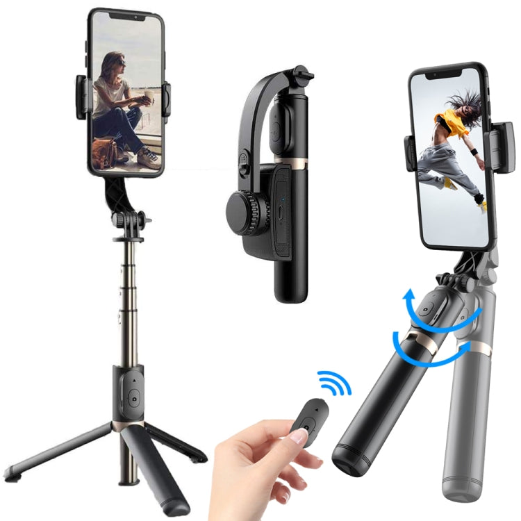 Q08 Gimbal Stabilizer Bluetooth Remote Control Tripod Selfie Stick (Black) - Selfie Light by PMC TechLife | Online Shopping South Africa | PMC TechLife