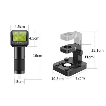 APEXEL MS003 Outdoor Portable HD Digital Microscope with Base - Digital Microscope by APEXEL | Online Shopping South Africa | PMC Jewellery | Buy Now Pay Later Mobicred