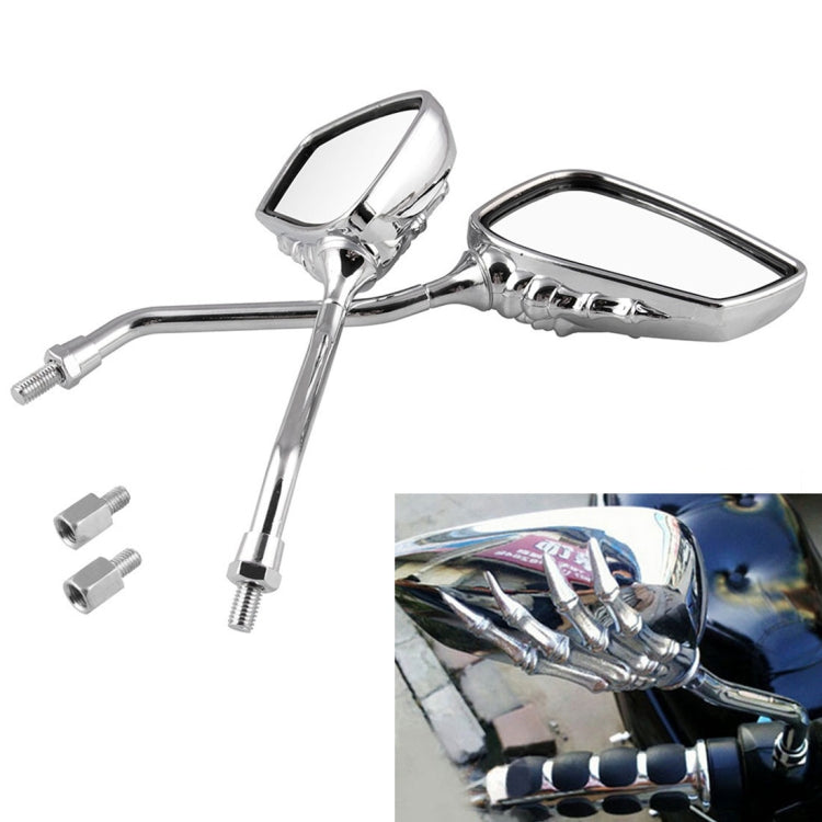 MB-MR011 Motorcycle Modified Universal ABS Skeleton Hand Rear View Mirror Set - free shipping - PMC TechLife - Order now!