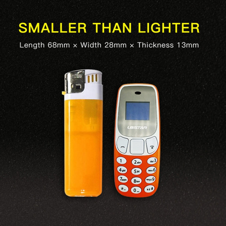 GTStar BM10 Mini Mobile Phone, Hands Free Bluetooth Dialer Headphone, MP3 Music, Dual SIM, Network: 2G(Orange) - Others by PMC TechLife | Online Shopping South Africa | PMC TechLife
