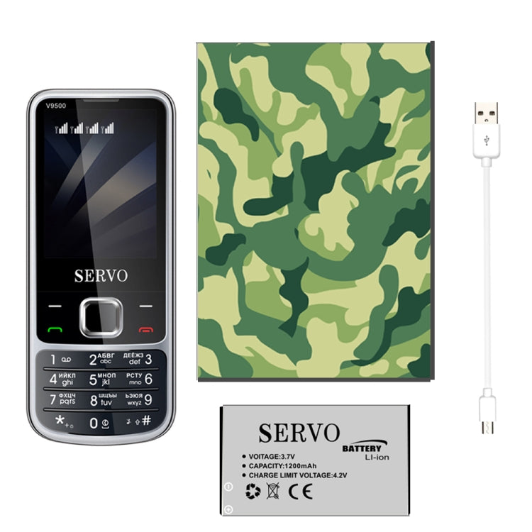 SERVO V9500 Mobile Phone, English Key, 2.4 inch, Spredtrum SC6531CA, 21 Keys, Support Bluetooth, FM, Magic Sound, Flashlight, GSM, Quad SIM(Black) - SERVO by SERVO | Online Shopping South Africa | PMC Jewellery