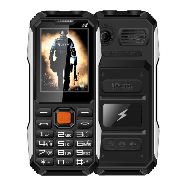 A6 4G Full Network Triple Proofing Elder Phone, Waterproof Shockproof Dustproof, 6800mAh Battery, 2.4 inch, 21 Keys, LED Flashlight, FM, SOS, Dual SIM, Network: 4G(Black) - Others by PMC Jewellery | Online Shopping South Africa | PMC Jewellery