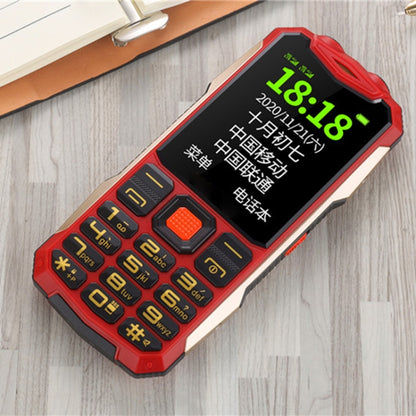 K1 Triple Proofing Elder Phone, Waterproof Shockproof Dustproof, 4800mAh Battery, 2.4 inch, 21 Keys, Bluetooth, LED Flashlight, FM, SOS, Dual SIM, Network: 2G (Red) - Others by PMC Jewellery | Online Shopping South Africa | PMC Jewellery