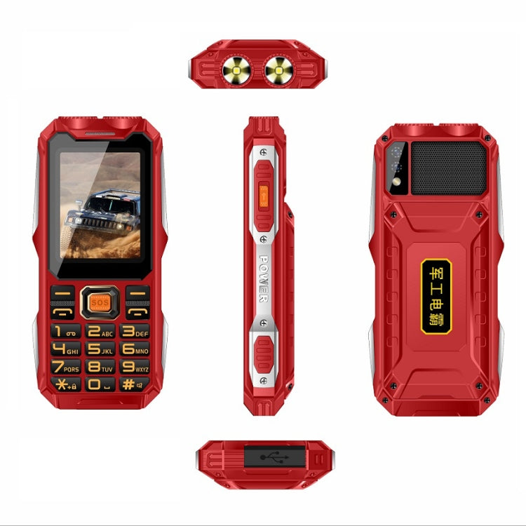 Mafam 4G Triple Proofing Elder Phone, Waterproof Shockproof Dustproof, 16800mAh Battery, 2.4 inch, 21 Keys, Bluetooth, LED Flashlight, FM, SOS, Dual SIM, Network: 2G (Red) - Others by PMC Jewellery | Online Shopping South Africa | PMC Jewellery