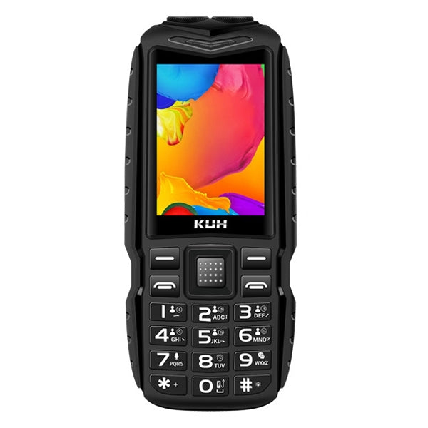 KUH T3 Rugged Phone, Dustproof Shockproof, MTK6261DA, 2400mAh Battery, 2.4 inch, Dual SIM(Black) - free shipping - PMC TechLife - Order now!