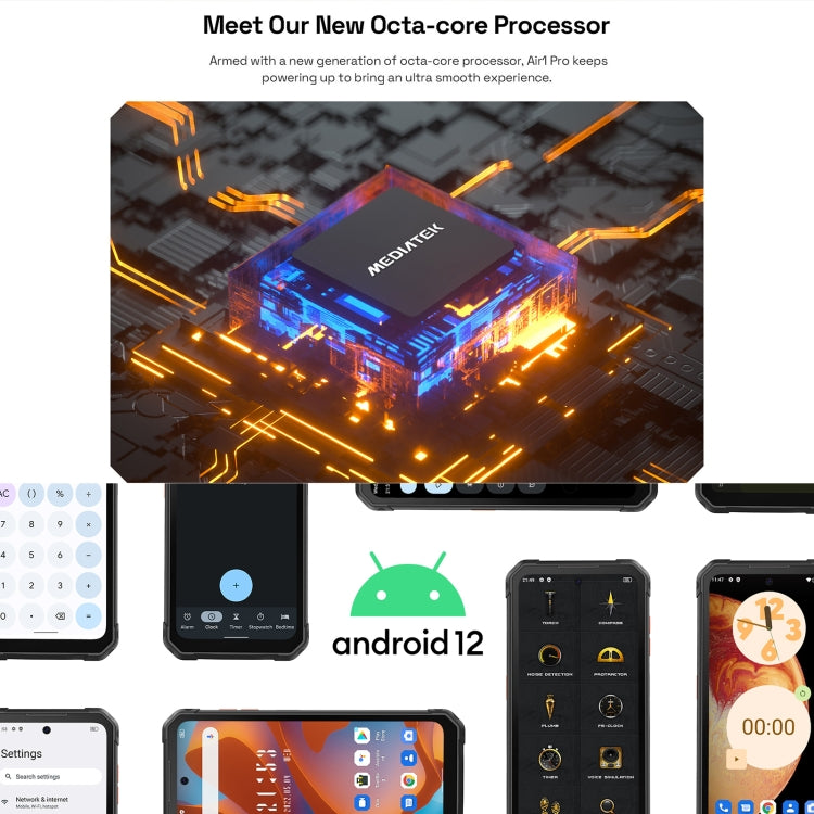 [HK Warehouse] IIIF150 Air 1 Rugged Phone, 6GB+64GB, IP68/IP69K Waterproof Dustproof Shockproof, Dual Back Cameras, Fingerprint Identification, 6.5 inch Android 12 MediaTek Helio G37 MTK6765 Octa Core up to 2.3GHz, Network: 4G, NFC, OTG(Black) - Other by IIIF150 | Online Shopping South Africa | PMC Jewellery