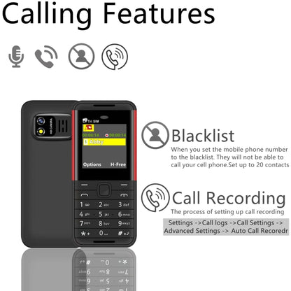 SERVO BM5310 Mini Mobile Phone, English Key, 1.33 inch, MTK6261D, 21 Keys, Support Bluetooth, FM, Magic Sound, Auto Call Record, GSM, Triple SIM (Red) - SERVO by SERVO | Online Shopping South Africa | PMC Jewellery