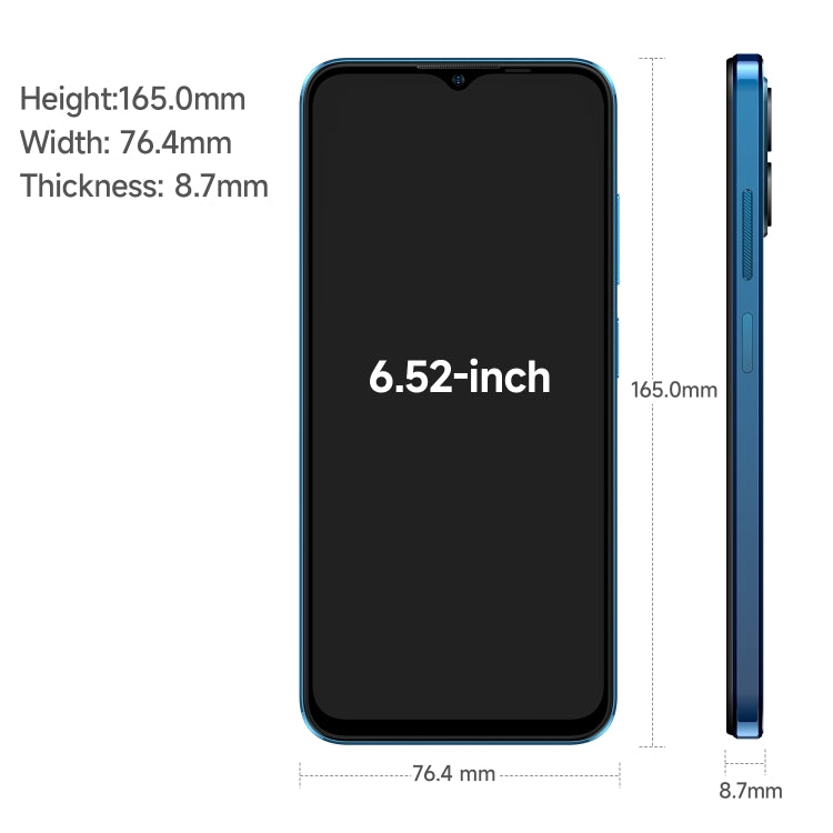 Ulefone Note 16 Pro, 8GB+128GB, Dual Back Cameras, Face ID & Side Fingerprint Identification, 4400mAh Battery, 6.52 inch Android 13 Unisoc T606 OctaCore up to 1.6GHz, Network: 4G, Dual SIM, OTG(Blue) - Ulefone by Ulefone | Online Shopping South Africa | PMC Jewellery | Buy Now Pay Later Mobicred