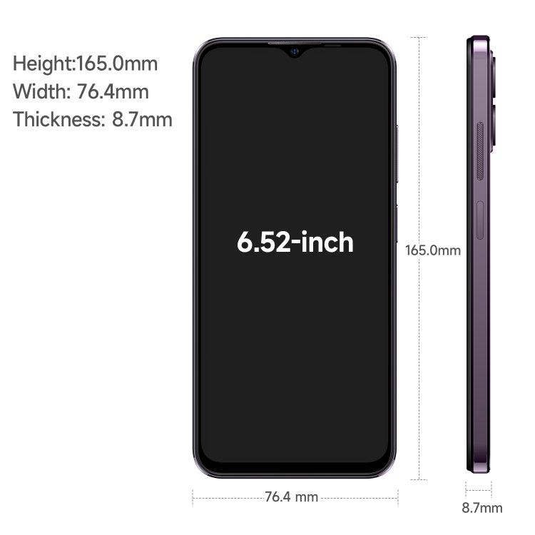 Ulefone Note 16 Pro, 8GB+128GB, Dual Back Cameras, Face ID & Side Fingerprint Identification, 4400mAh Battery, 6.52 inch Android 13 Unisoc T606 OctaCore up to 1.6GHz, Network: 4G, Dual SIM, OTG(Purple) - Ulefone by Ulefone | Online Shopping South Africa | PMC Jewellery | Buy Now Pay Later Mobicred