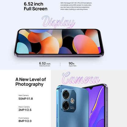 Ulefone Note 16 Pro, 8GB+128GB, Dual Back Cameras, Face ID & Side Fingerprint Identification, 4400mAh Battery, 6.52 inch Android 13 Unisoc T606 OctaCore up to 1.6GHz, Network: 4G, Dual SIM, OTG(Blue) - Ulefone by Ulefone | Online Shopping South Africa | PMC Jewellery | Buy Now Pay Later Mobicred