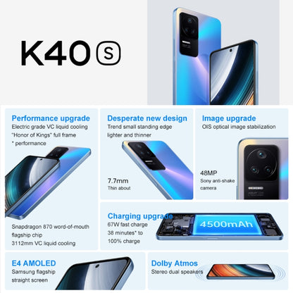 [HK Warehouse] Xiaomi Redmi K40S 5G, 48MP Camera, 12GB+256GB, Triple Back Cameras, 4500mAh Battery, Fingerprint Identification, 6.67 inch MIUI 13 Qualcomm Snapdragon 870 Octa Core up to 3.2GHz, Network: 5G, Dual SIM, NFC, IR (Black) - Xiaomi Redmi by Xiaomi | Online Shopping South Africa | PMC Jewellery