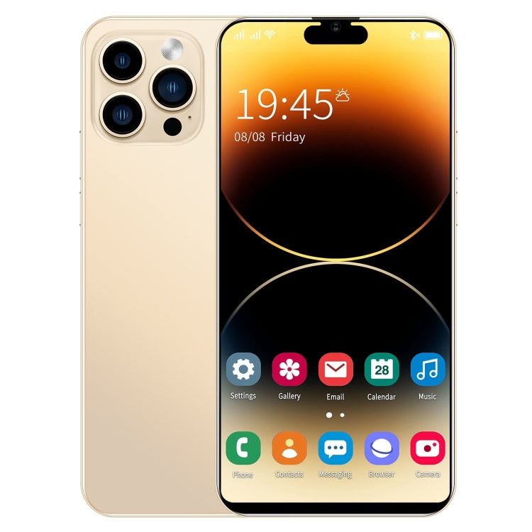 i14 Pro Max N85, 1GB+8GB, 6.1 inch Screen, Face Identification, Android 8.1 MTK6580A Quad Core, Network: 3G, Dual SIM (Gold) - free shipping - PMC TechLife - Order now!