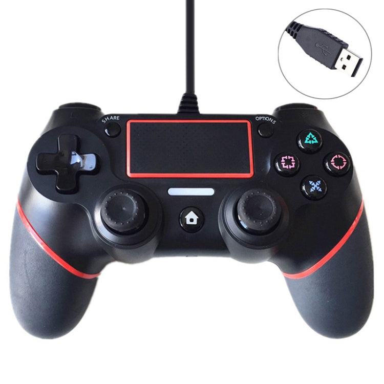 Wired Game Controller for Sony Playstation PS4(Red) - Gamepads by PMC TechLife | Online Shopping South Africa | PMC TechLife