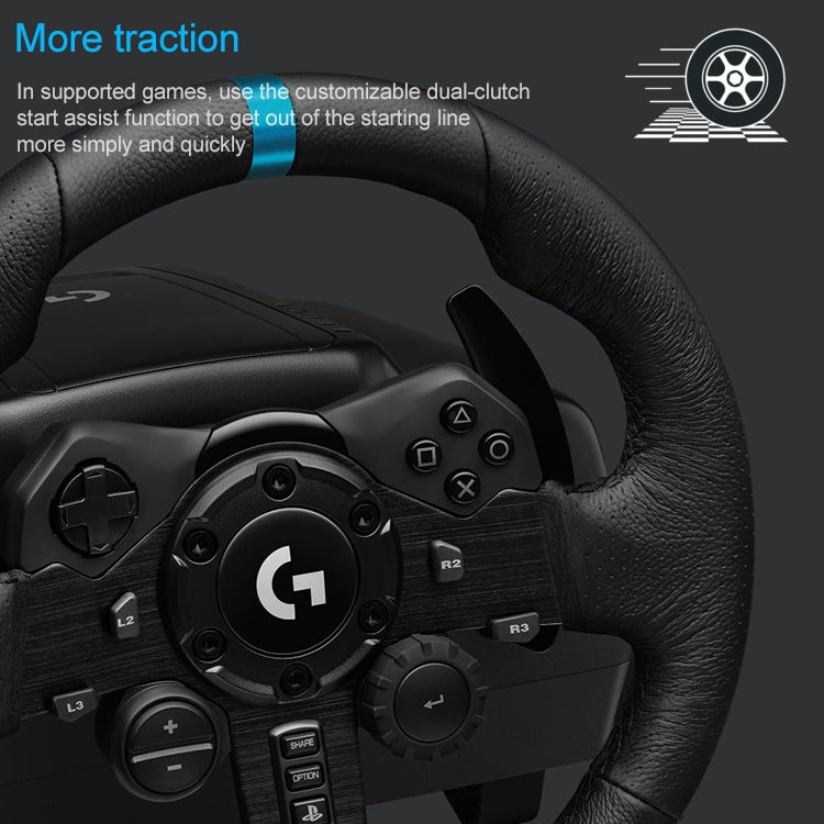 Logitech G923 Game Racing Steering Wheel Pedal Shift Lever for PS5 / PS4 / PC - Gamepads by Logitech | Online Shopping South Africa | PMC Jewellery | Buy Now Pay Later Mobicred