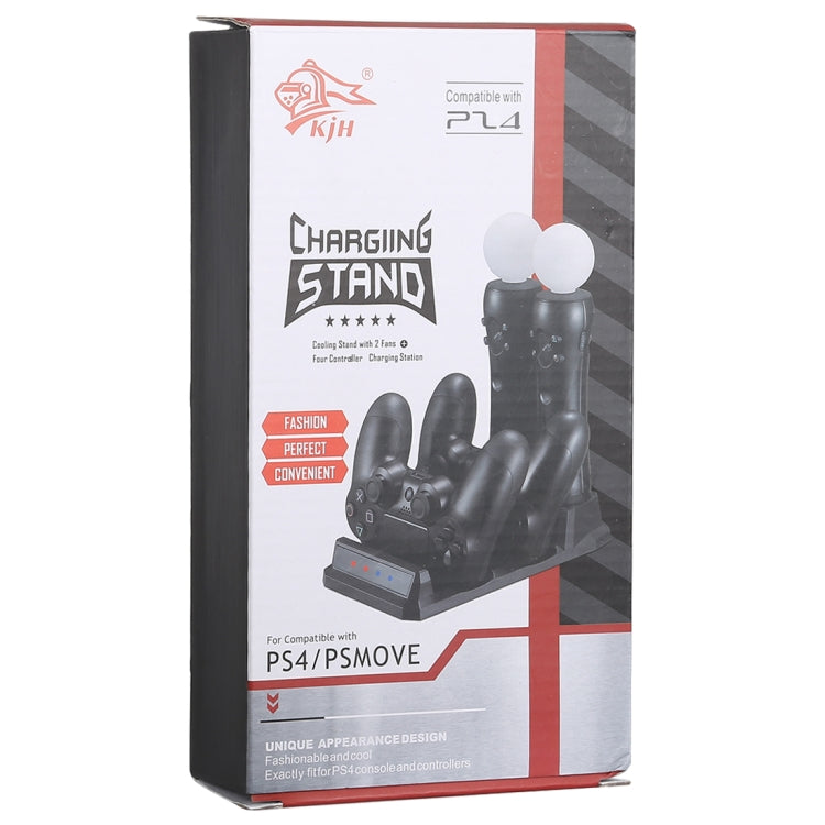 4 in 1 Charger USB Charging Dock Station Stand with LED Indicator for Playstation PS4 Controller & PS Move Controller - Charger & Power by PMC TechLife | Online Shopping South Africa | PMC TechLife