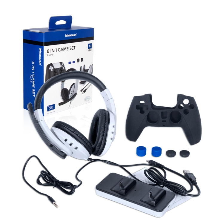 MKP-0592 8 in 1 Game Set For Sony PS5 - Headset & Microphone by PMC Jewellery | Online Shopping South Africa | PMC Jewellery