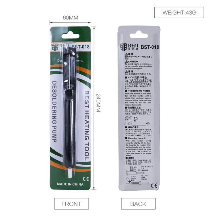 BEST-018 Professional Solder Sucking Desoldering Pump Tool - Desoldering Pump by BEST | Online Shopping South Africa | PMC TechLife