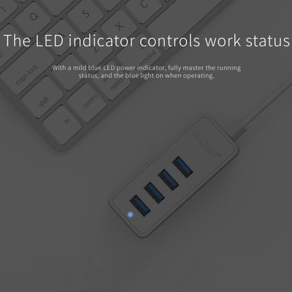 ORICO W5P-U3-30 4-Port USB 3.0 Desktop HUB with 30cm Micro USB Cable Power Supply(Black) - USB 3.0 HUB by ORICO | Online Shopping South Africa | PMC Jewellery