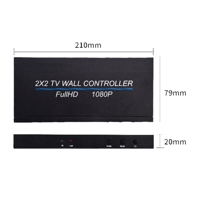BT14 2X2 HDMI TV Wall Controller Multi-screen Splicing Processor - Splitter by PMC TechLife | Online Shopping South Africa | PMC TechLife