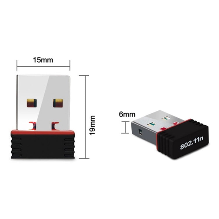 RTL8188 150Mbps 2.4GHz USB 2.0 WiFi Adapter External Network Card - USB Network Adapter by PMC TechLife | Online Shopping South Africa | PMC TechLife