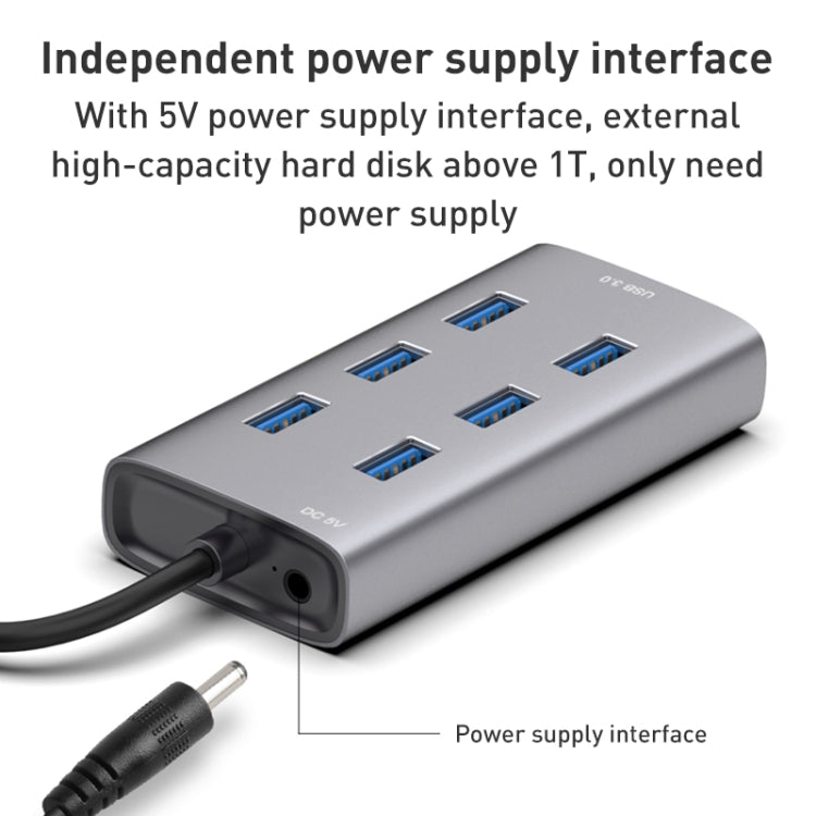 8108 7 Ports USB 3.0 to USB 3.0 HUB, Cable Length: 80cm - USB 3.0 HUB by PMC TechLife | Online Shopping South Africa | PMC TechLife