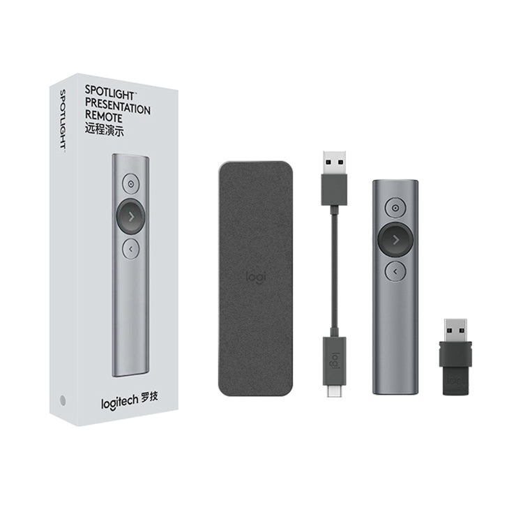 Logitech Spotlight 2.4Ghz USB Wireless Presenter PPT Remote Control Flip Pen (Gold) - free shipping - PMC TechLife - Order now!