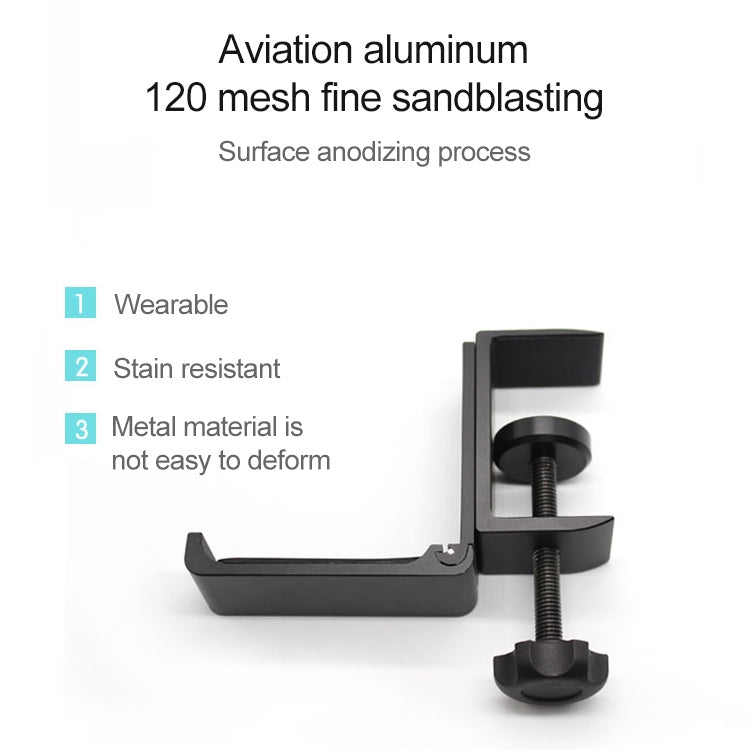 Paste Screw Type Metal Foldable Headset Stand Display Hanger(Silver) - Anti-lost & Holder by PMC TechLife | Online Shopping South Africa | PMC TechLife