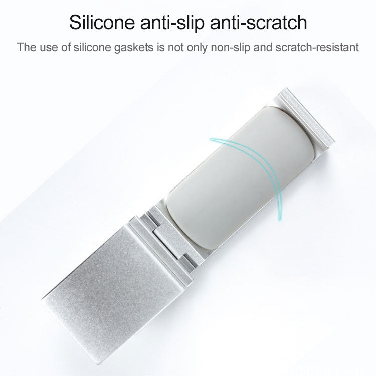 Desktop Lock Clip Type Metal Foldable Headset Stand Display Hanger(Silver) - Anti-lost & Holder by PMC TechLife | Online Shopping South Africa | PMC TechLife