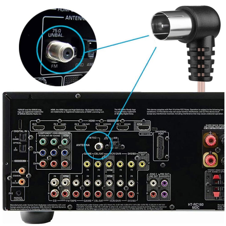 2m FM Dipole Antenna Female Plug Connector Stereo Audio Radio Receiver - DVB-T & Simulation Antenna by PMC TechLife | Online Shopping South Africa | PMC TechLife