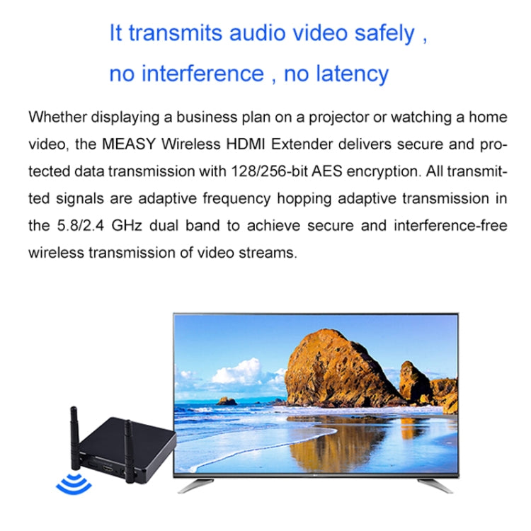 Measy FHD686-2 Full HD 1080P 3D 2.4GHz / 5.8GHz Wireless HD Multimedia Interface Extender 1 Transmitter + 2 Receiver, Transmission Distance: 200m(UK Plug) - Set Top Box & Accessories by Measy | Online Shopping South Africa | PMC Jewellery