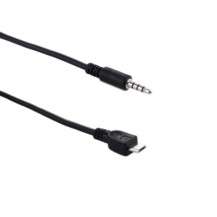 3.5mm Male to Micro USB Male Audio AUX Cable, Length: about 40cm(Black) - Aux Cable by PMC Jewellery | Online Shopping South Africa | PMC Jewellery