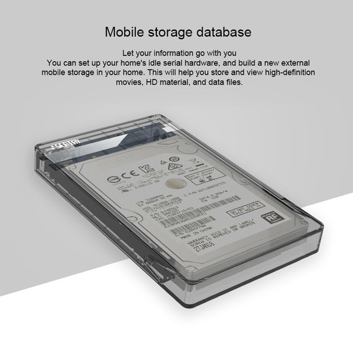 SEATAY HD213 Tool Free Screwless SATA 2.5 inch USB 3.0 Interface HDD Enclosure, The Maximum Support Capacity: 2TB(Black) - HDD Enclosure by PMC TechLife | Online Shopping South Africa | PMC TechLife