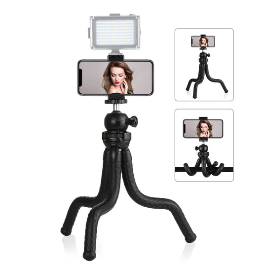 PULUZ Mini Octopus Flexible Tripod Holder with Ball Head & Phone Clamp + Tripod Mount Adapter & Long Screw for SLR Cameras, GoPro, Cellphone, Size: 30cmx5cm - Portable Mini Tripod by PULUZ | Online Shopping South Africa | PMC Jewellery