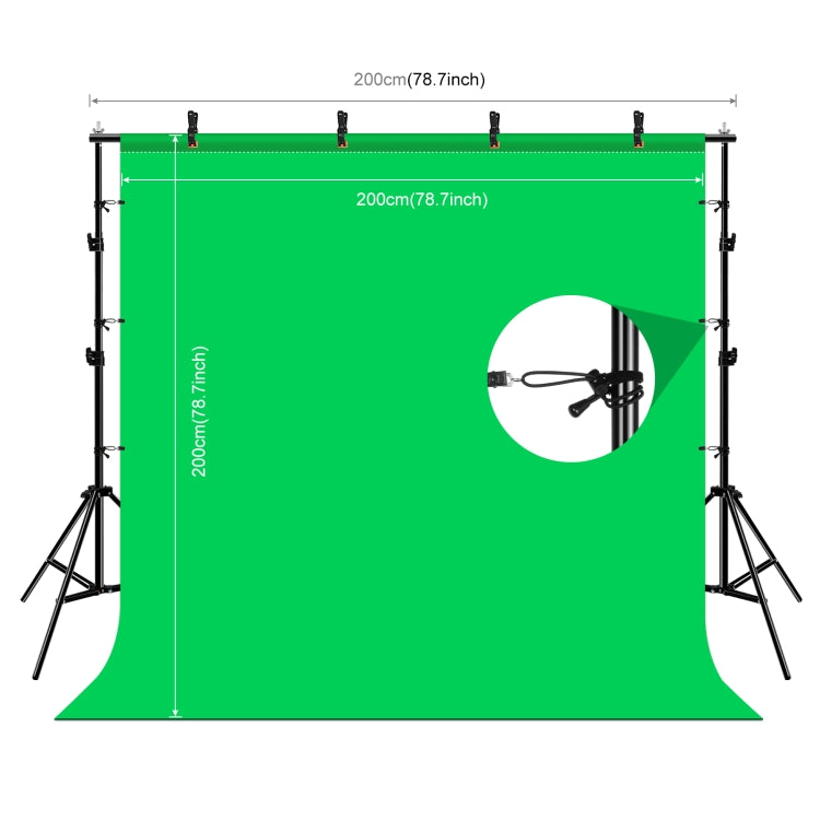 PULUZ 2x2m Photo Studio Background Support Stand Backdrop Crossbar Bracket Kit with Red / Blue / Green Backdrops - free shipping - PMC TechLife - Order now!