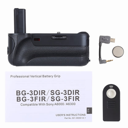 PULUZ Vertical Camera Battery Grip for Sony A6300 Digital SLR Camera - Battery Grip by PULUZ | Online Shopping South Africa | PMC Jewellery | Buy Now Pay Later Mobicred