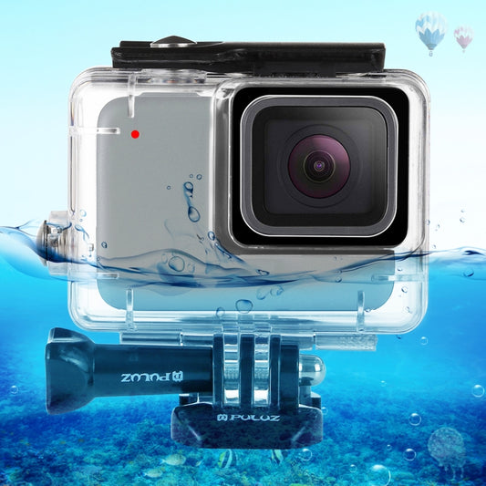 PULUZ 45m Underwater Waterproof Housing Diving Case for GoPro HERO7 Silver / HERO7 White, with Buckle Basic Mount & Screw(Transparent) - Waterproof Cases by PULUZ | Online Shopping South Africa | PMC Jewellery | Buy Now Pay Later Mobicred