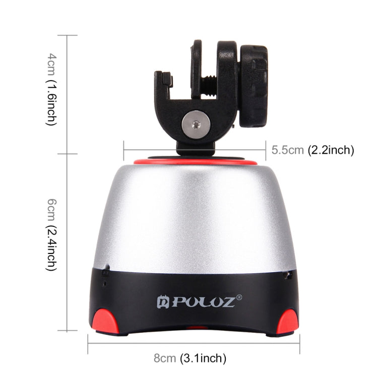 PULUZ Electronic 360 Degree Rotation Panoramic Head with Remote Controller for Smartphones, GoPro, DSLR Cameras(Red) - Tripod Heads by PULUZ | Online Shopping South Africa | PMC Jewellery | Buy Now Pay Later Mobicred