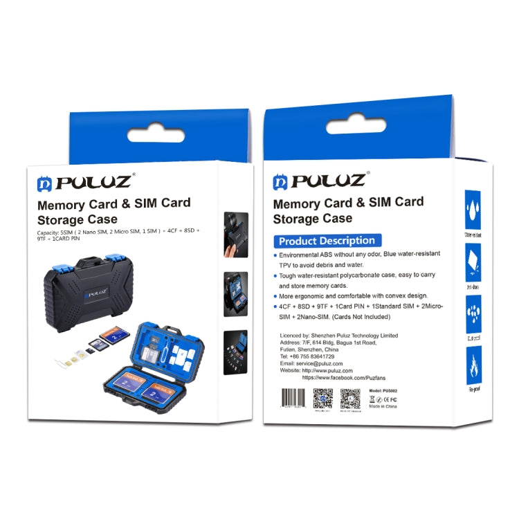PULUZ 27 in 1 Memory Card Case for 4CF + 8SD + 9TF + 1Card PIN + 1Standard SIM + 2Micro-SIM + 2Nano-SIM - Card Case by PULUZ | Online Shopping South Africa | PMC Jewellery