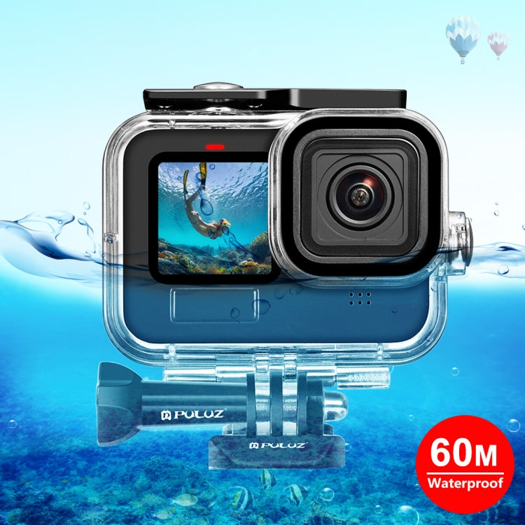 PULUZ for GoPro Hero11 Black / HERO10 Black / HERO9 Black 60m Waterproof Housing Protective Case with Buckle Basic Mount & Screw - Waterproof Cases by PULUZ | Online Shopping South Africa | PMC Jewellery