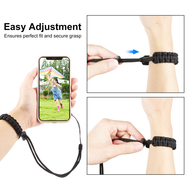 PULUZ Braided Sport Anti-lost Camera Adjustable Wrist Strap (Black) - Floating Grip & Ball by PULUZ | Online Shopping South Africa | PMC TechLife