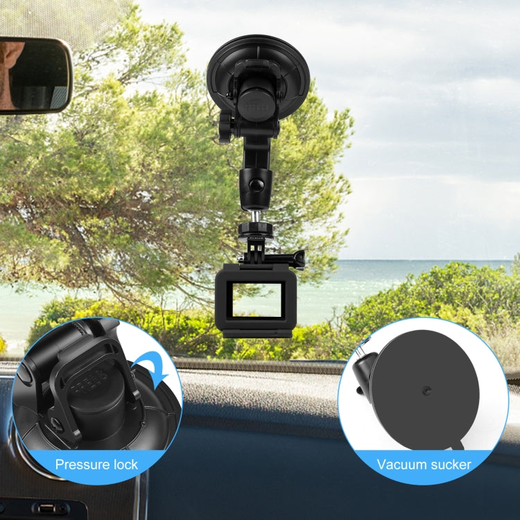 PULUZ Car Suction Cup Mount with Phone Clamp / Screw / Tripod Adapter - Holder by PULUZ | Online Shopping South Africa | PMC Jewellery | Buy Now Pay Later Mobicred